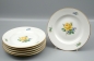 Preview: Meissen 6 Dessertteller Gelbe Rose Vergissmeinnicht 1 Wahl, Ø 15,5 CM.