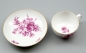 Preview: Meissen Teetasse mit Untertasse Marcolini Periode Blumenbukett Purpur.