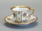 Preview: Royal Copenhagen Henriette Mocca Tasse mit Untertasse Streublume 8519.