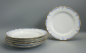 Preview: KPM Berlin 6 Speiseteller Neuglat mit Goldrand.