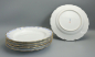 Preview: KPM Berlin 6 Speiseteller Neuglat mit Goldrand.