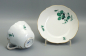 Preview: Meissen Moccatasse mit Untertasse Blume Kupfergrün.