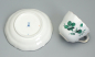 Preview: Meissen Moccatasse mit Untertasse Blume Kupfergrün.