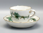 Preview: Meissen Moccatasse mit Untertasse reicher grüner Drache. 1 Wahl.
