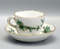 Preview: Meissen Moccatasse mit Untertasse reicher grüner Drache. 1 Wahl.