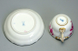Preview: Meissen Moccatasse mit Untertasse Blumenbukett Purpur mit Goldgräser 1 Wahl.