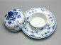 Preview: Royal Copenhagen Musselmalet Halbspitze Butterdose. Nr. 502.