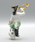 Preview: MEISSEN Miniatur Figur „Jäger mit Waldhorn & Jagdhund“ – 1. Wahl – H 8,8cm