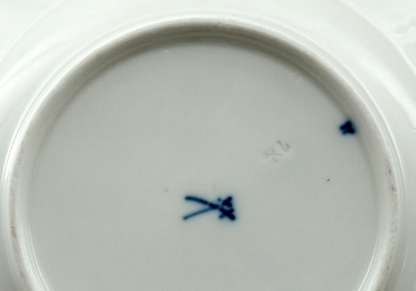 Meissen 2 Kuchenteller Zwiebelmuster 16,2 Ø cm.
