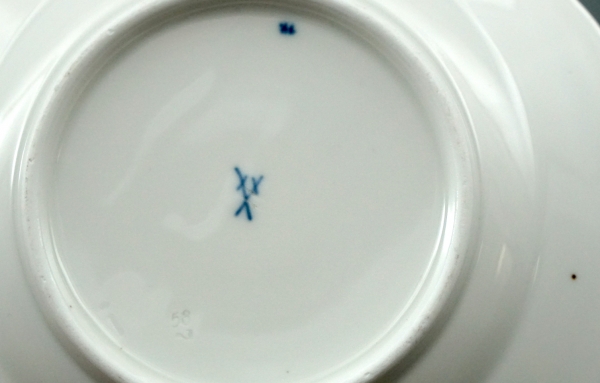 Meissen 2 Kuchenteller Zwiebelmuster 16,2 Ø cm.