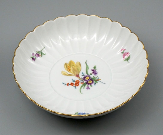 Meissen Fächerschale Blume 3, Ø 20,5 cm, 1 Wahl.