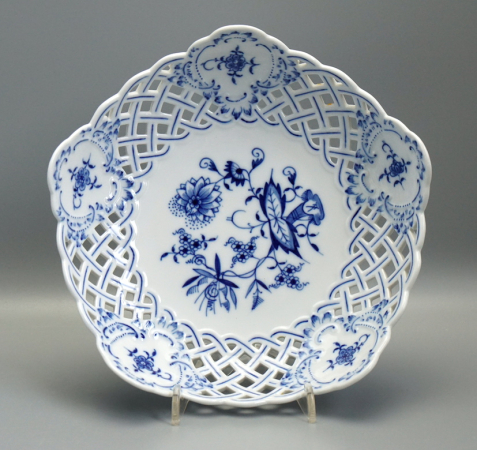 Meissen Durchbruchschale Zwiebelmuster Ø18,5 cm.