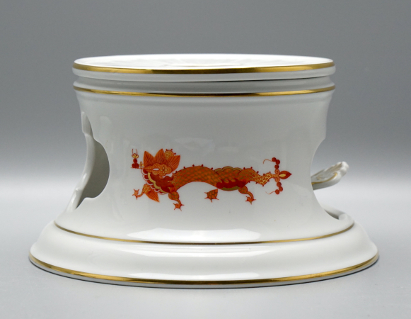 Meissen Stövchen reicher roter Drache, 1 Wahl.
