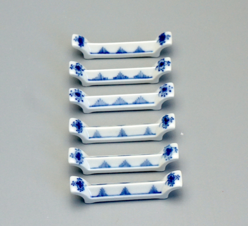 6 Messerbänkchen Royal Copenhagen Musselmalet.