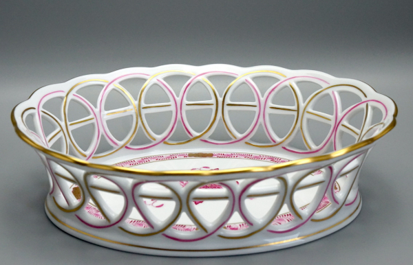 Preview: Herend Durchbruchkorb Apponyi Purpur 2403/AP