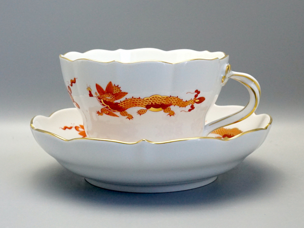 Meissen Jumbogedeck reicher roter Drache 1 Wahl.