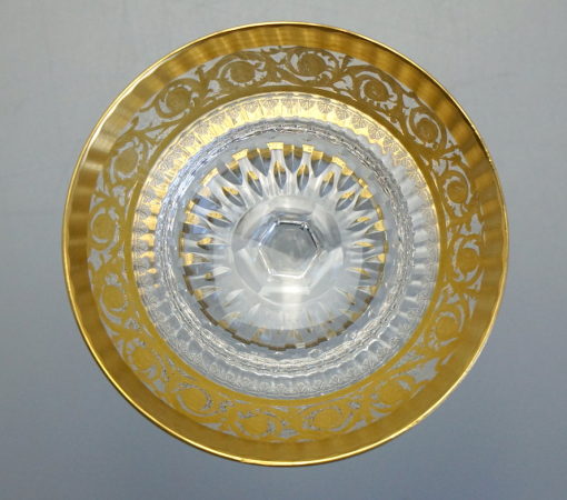 Preview: Glas Saint Louis Champagnerschale "Thistle Gold".