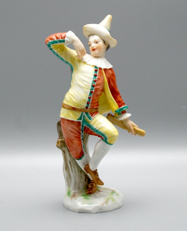 Meissen Figur „Tanzender Harlekin“ – Knaufzeit (1860-1924) – Modell 454 – 1. Wahl