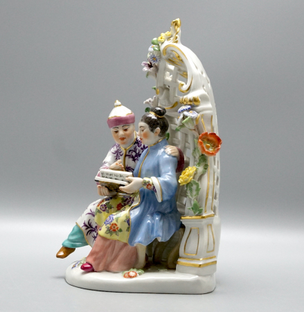 Preview: Meissen Figurengruppe „Japaner in Laube“ 1 Wahl.