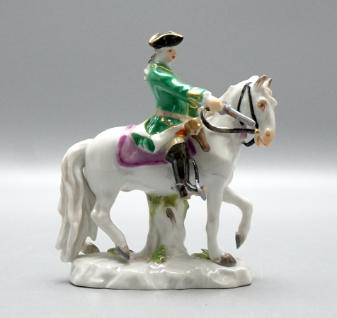 Meissen Miniaturfigur "Jäger zu Pferde" 1 Wahl.