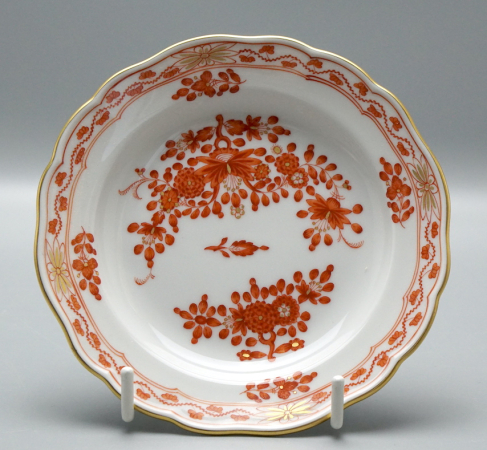 Preview: Meissen Mokkagedeck Indische Korallenrot Malerei, 1 Wahl.