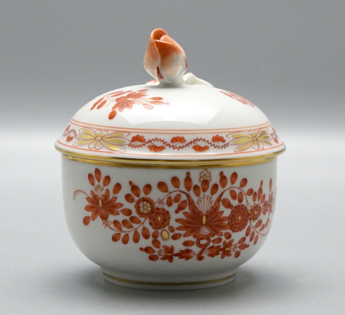 Meissen Zuckerdose Indische Korallenrot Malerei, 1 Wahl.