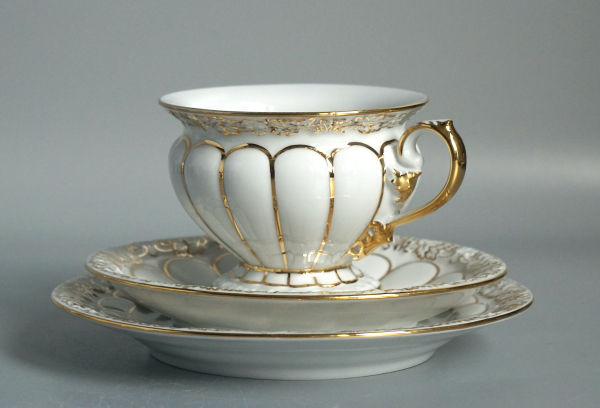 Meissen X-Form Mocca Gedeck 3 Tlg.