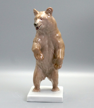 Preview: MEISSEN Porzellanfigur „Aufrecht stehender Braunbär“ – Erich Hösel (Modell V125, Höhe 17 cm)