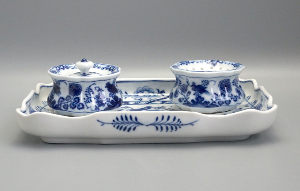 Preview: MEISSEN Schreibset (3-teilig) „Fels- und Vogelmalerei“ – Knaufzeit (1860–1924) – 1. Wahl