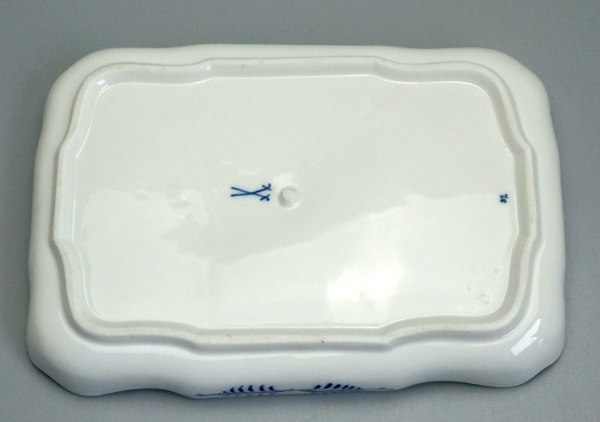 MEISSEN Schreibset (3-teilig) „Fels- und Vogelmalerei“ – Knaufzeit (1860–1924) – 1. Wahl