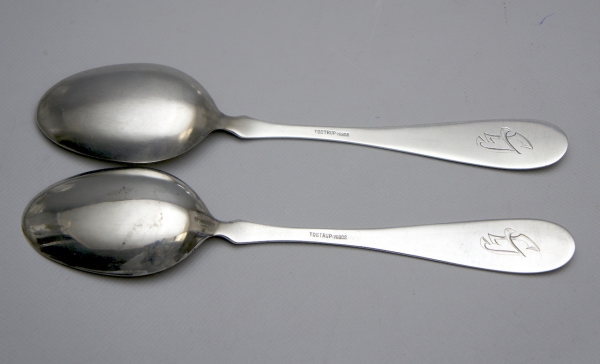 2 Speiselöffel Silber 830er Tostrup