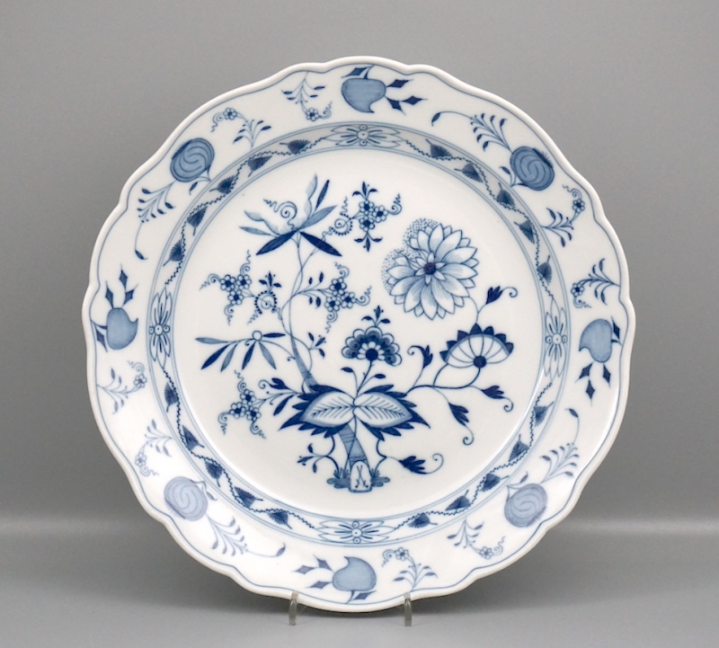 Meissen Platte Zwiebelmuster 19Jhr, Ø 31 cm.