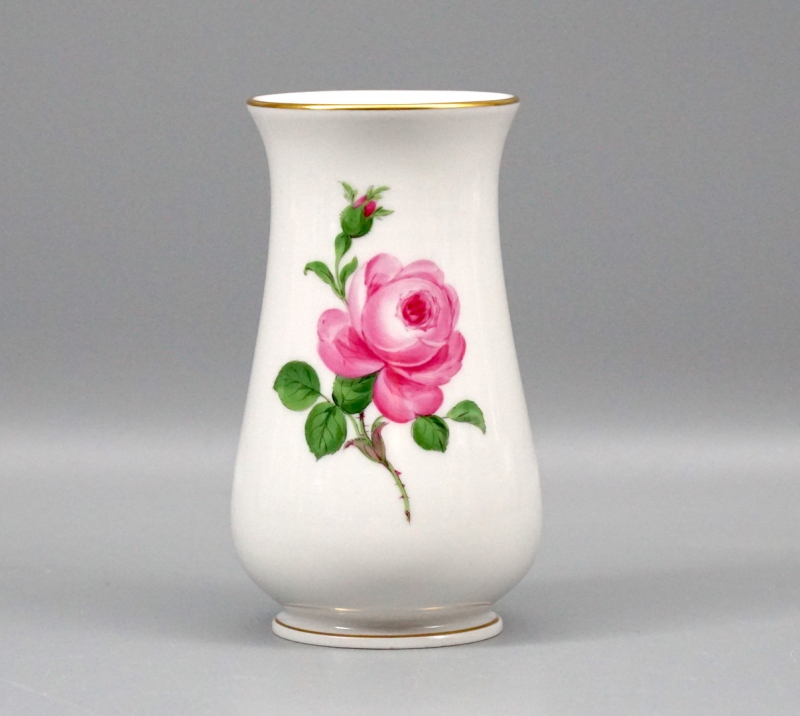 Meissen Vase Rote Rose 1 Wahl.
