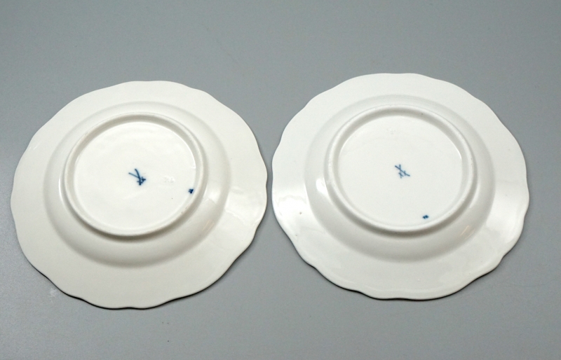 Meissen 2 Kuchenteller Zwiebelmuster 16,2 Ø cm.