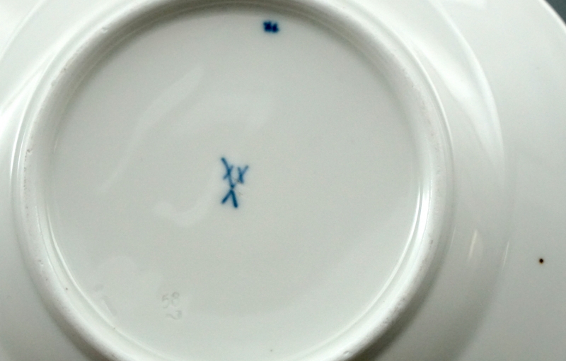 Meissen 2 Kuchenteller Zwiebelmuster 16,2 Ø cm.