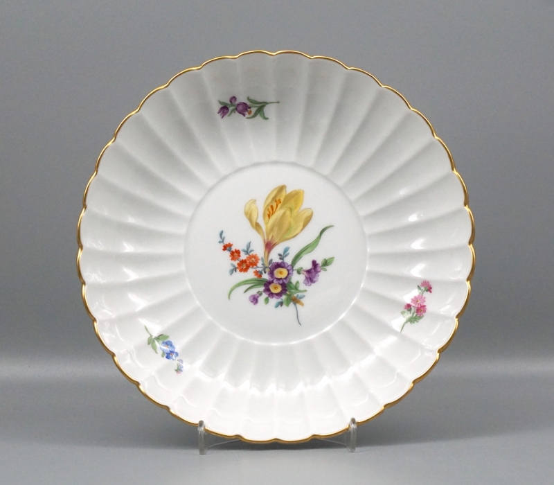 Meissen Fächerschale Blume 3, Ø 20,5 cm, 1 Wahl.