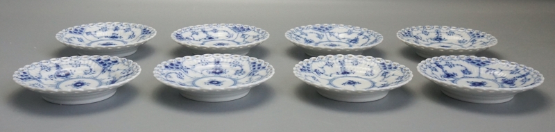 Royal Copenhagen Musselmalet 8x Schüssel Vollspitze Nr. 1145