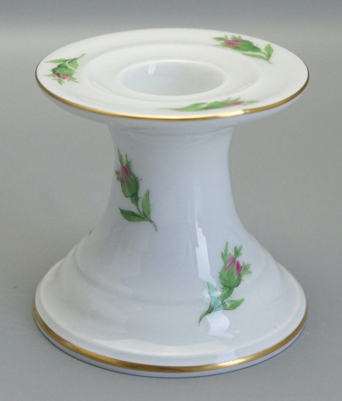 Meissen Kerzenleuchter Rote Rose
