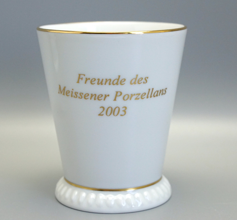 Meissen Becher , Aquatinta, Freunde des Meissener Porzellan 2003. 1 Wahl.
