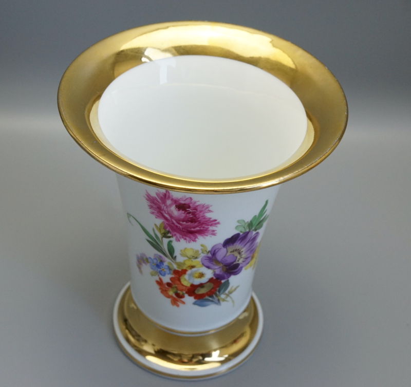 Meissen Krater Vase Blumenbukett, 19 Jhr.