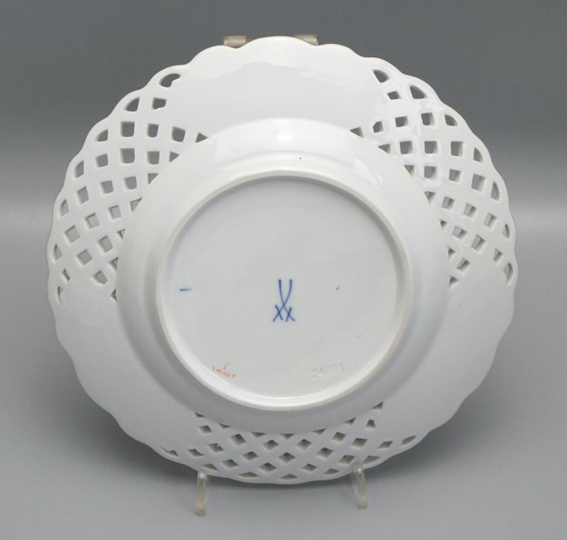 Meissen Durchbruchteller Blumenbukett 1 Wahl, D-18,5 cm.