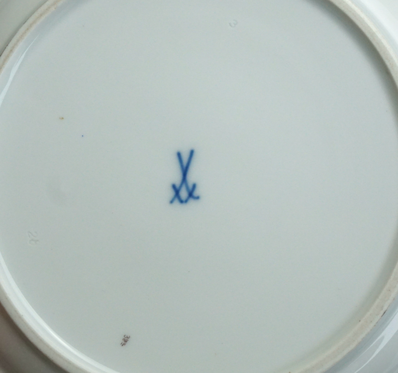 Meissen Kuchenteller Blume 2, 1 Wahl. D-21,7 cm.