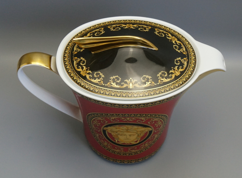 Rosenthal Versace  Teekanne „ Ikarus Medusa rot „ 1. Wahl.