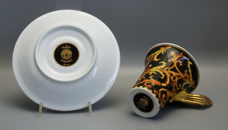 Rosenthal Versace Barocco Kaffeetasse mit Untertasse 1 Wahl.