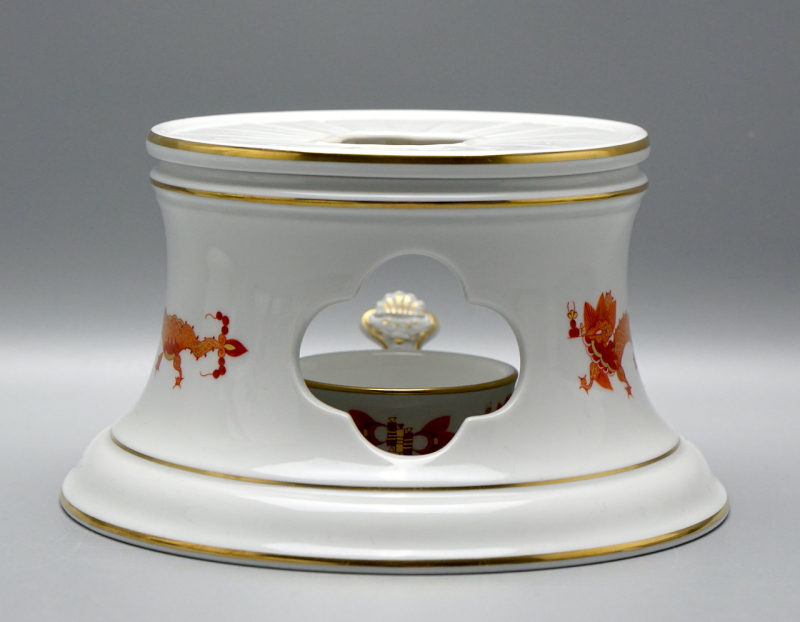 Meissen Stövchen reicher roter Drache, 1 Wahl.
