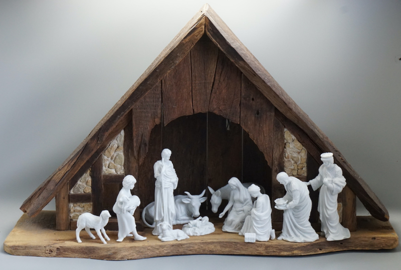 Rosenthal Weihnachtskrippe 12tlg Krippenfiguren weiß, Biskuitporzellan.