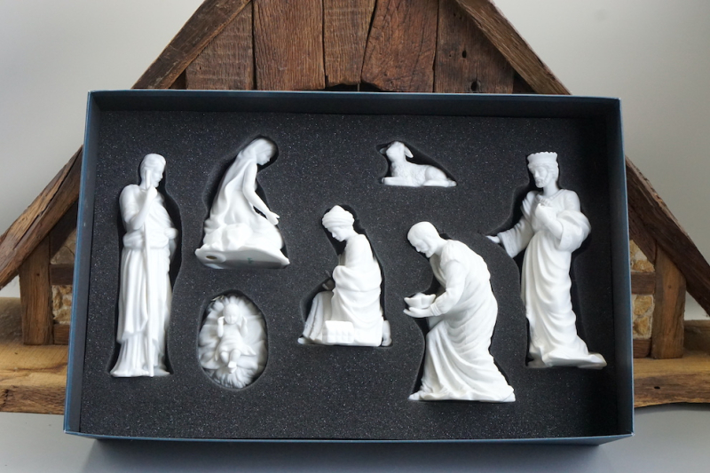 Rosenthal Weihnachtskrippe 12tlg Krippenfiguren weiß, Biskuitporzellan.