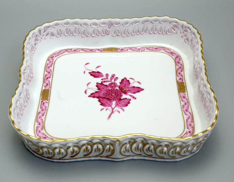 Herend Durchbruchschale Apponyi Purpur 7510/AP