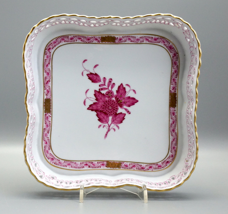 Herend Durchbruchschale Apponyi Purpur 7510/AP