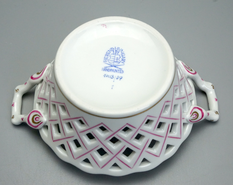 Herend Henkelkorb Apponyi Purpur 7413/AP.